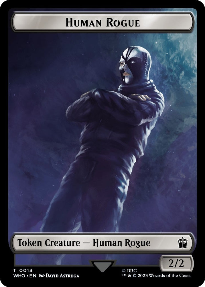 Image for Human Rogue // Clue (0021) Double-Sided Token (13 // 21) [Universes Beyond: Doctor Who]