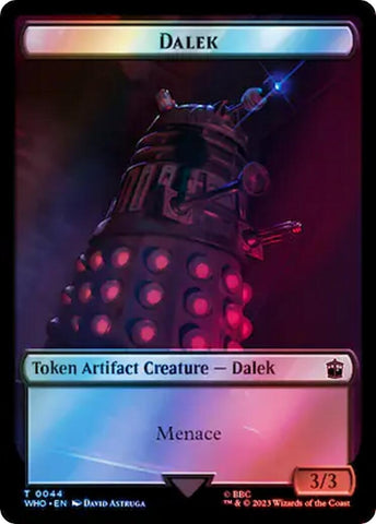 Image for Dalek // Food (0058) Double-Sided Token (Surge Foil) (44 // 58) [Universes Beyond: Doctor Who]