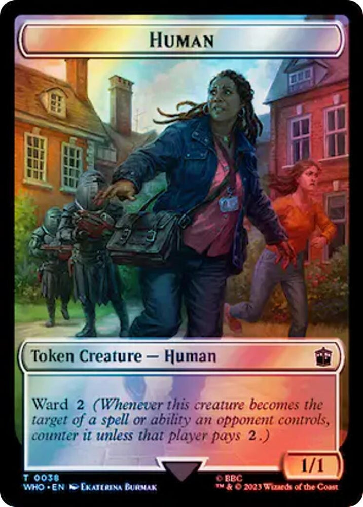Image for Human (0038) // Mutant Double-Sided Token (Surge Foil) (38 // 50) [Universes Beyond: Doctor Who]