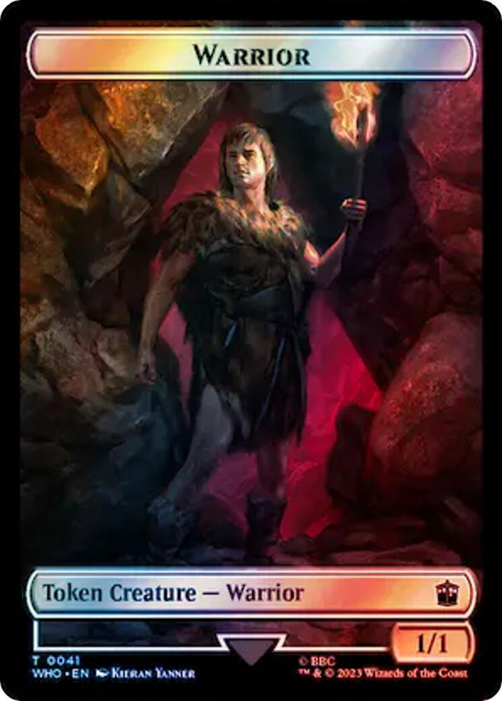 Image for Warrior // Clue (0053) Double-Sided Token (Surge Foil) (41 // 53) [Universes Beyond: Doctor Who]