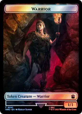 Image for Warrior // Treasure (0060) Double-Sided Token (Surge Foil) (41 // 60) [Universes Beyond: Doctor Who]
