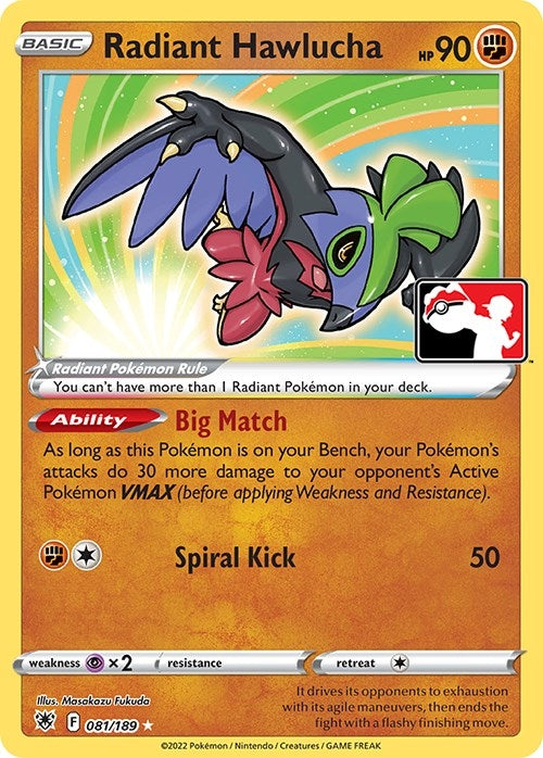 Image for Radiant Hawlucha (081/189) [Prize Pack Series Cards]