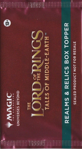 Image for Universes Beyond: The Lord of the Rings: Tales of Middle-earth - Realms & Relics Box Topper Pack [Universes Beyond: The Lord of the Rings: Tales of Middle-earth]