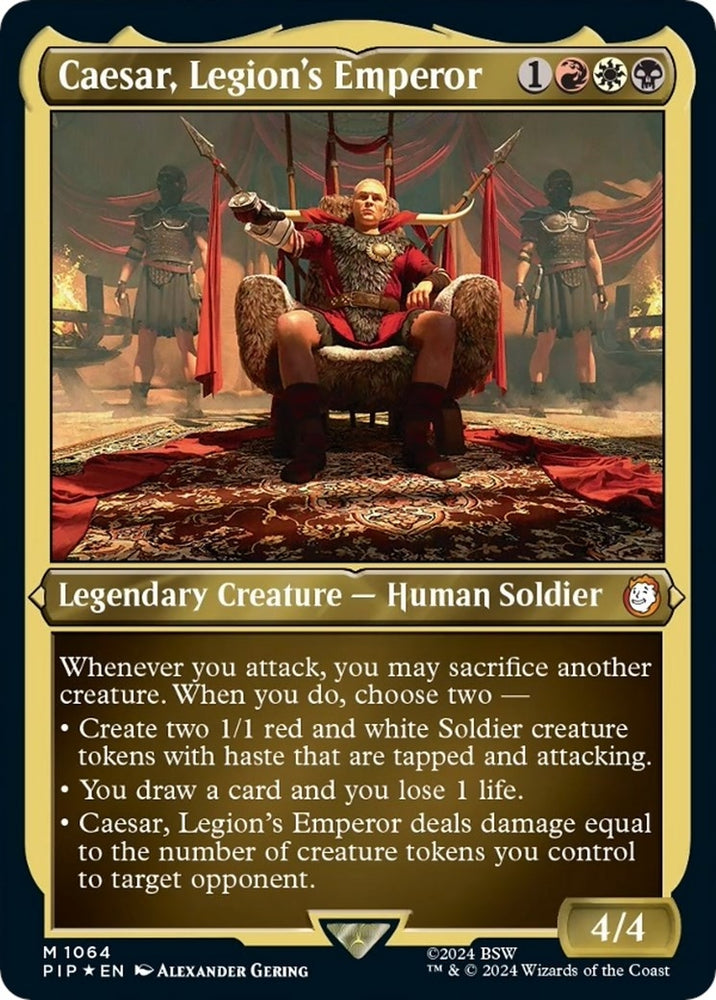 Image for Caesar, Legion's Emperor (Display Commander) - Thick Stock (1064) [Universes Beyond: Fallout]