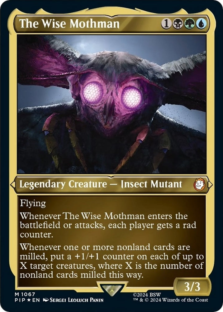 Image for The Wise Mothman (Display Commander) - Thick Stock (1067) [Universes Beyond: Fallout]