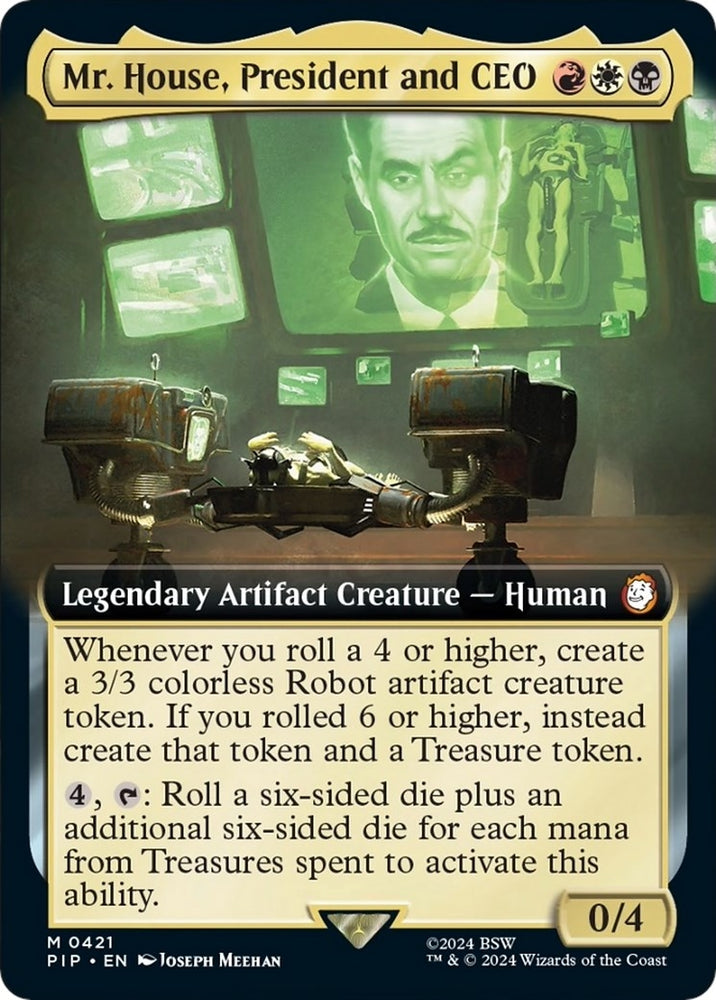 Image for Mr. House, President and CEO (Extended Art) (421) [Universes Beyond: Fallout]
