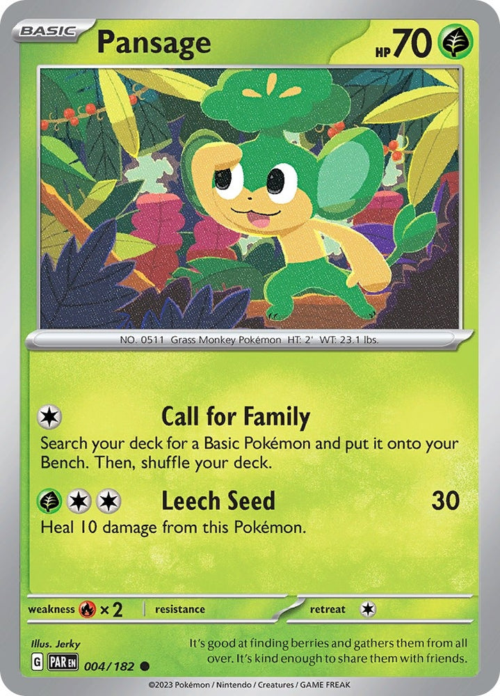 Image for Pansage (004/182) (PAR)