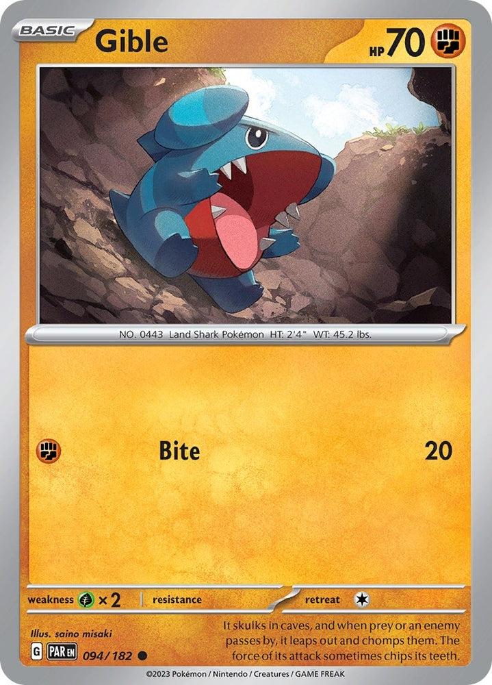 Image for Gible (094/182) (PAR)