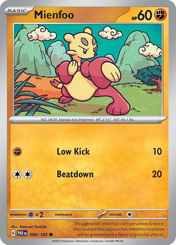 Image for Mienfoo (096/182) (SV04: Paradox Rift) - Pokemon