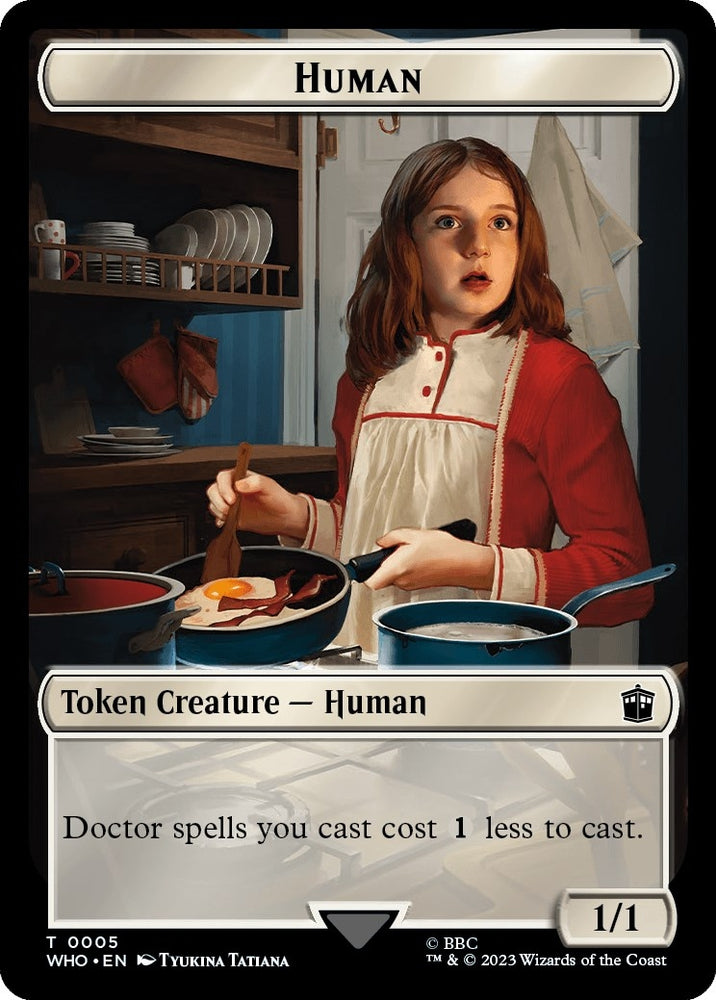 Image for Human (0005) // Treasure (0028) Double-Sided Token (5 // 28) [Universes Beyond: Doctor Who]