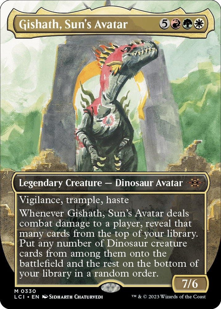 Image for Gishath, Sun's Avatar (Borderless) (330) [The Lost Caverns of Ixalan]