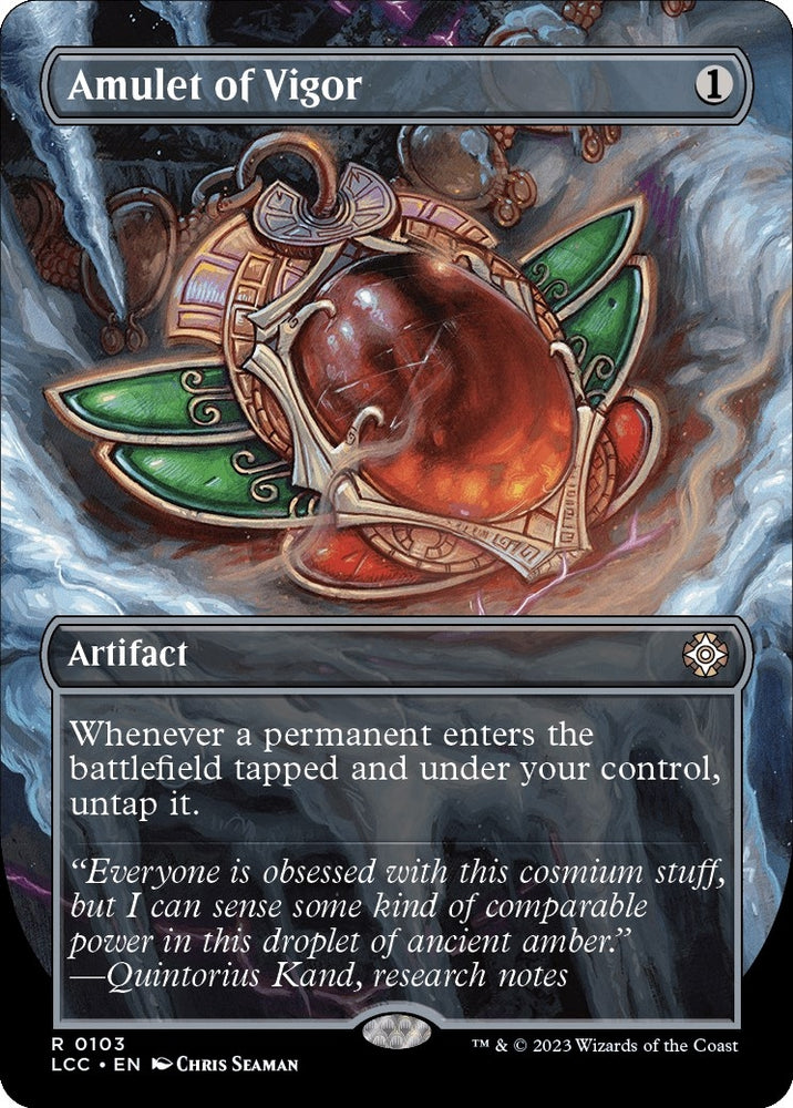 Image for Amulet of Vigor (Borderless) (103) [Commander: The Lost Caverns of Ixalan]