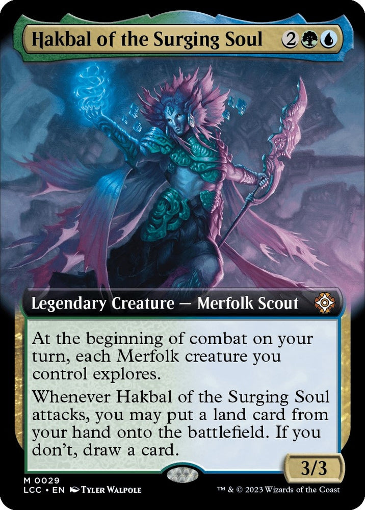 Image for Hakbal of the Surging Soul (Extended Art) (29) [Commander: The Lost Caverns of Ixalan]
