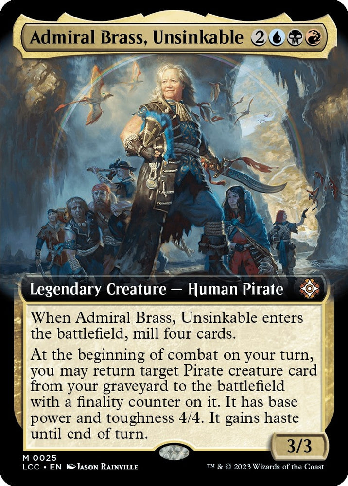 Image for Admiral Brass, Unsinkable (Extended Art) (25) [Commander: The Lost Caverns of Ixalan]