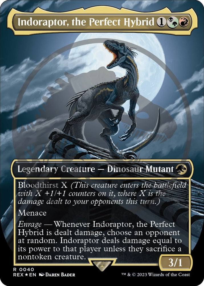 Image for Indoraptor, the Perfect Hybrid (Borderless) (Emblem) (40) [Universes Beyond: Jurassic World Collection]