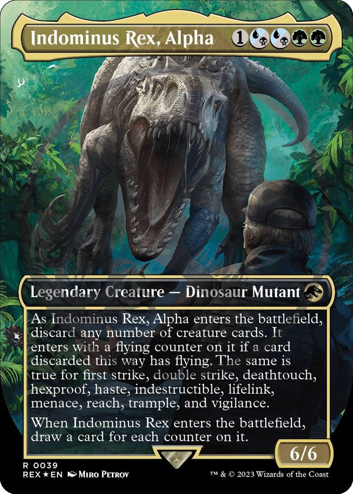 Image for Indominus Rex, Alpha (Borderless) (Emblem) (39) [Universes Beyond: Jurassic World Collection]