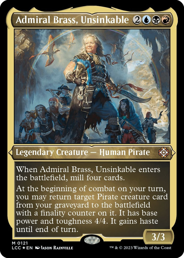 Image for Admiral Brass, Unsinkable (Display Commander) - Thick Stock (121) [Commander: The Lost Caverns of Ixalan]