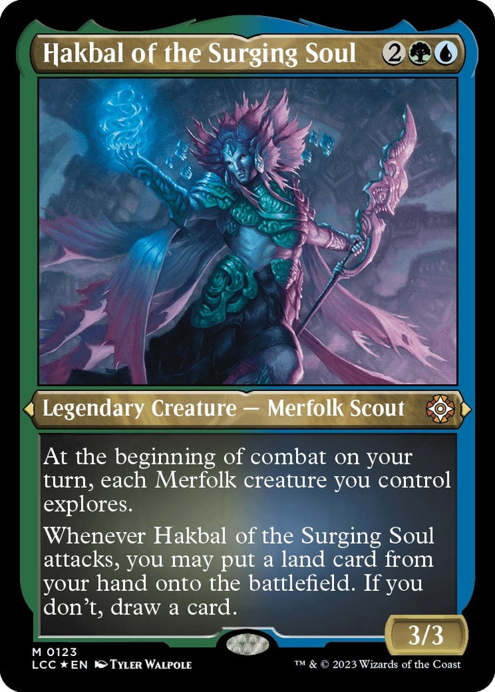 Image for Hakbal of the Surging Soul (Display Commander) - Thick Stock (123) [Commander: The Lost Caverns of Ixalan]