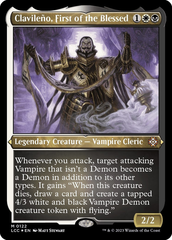 Image for Clavileno, First of the Blessed (Display Commander) - Thick Stock (122) [Commander: The Lost Caverns of Ixalan]