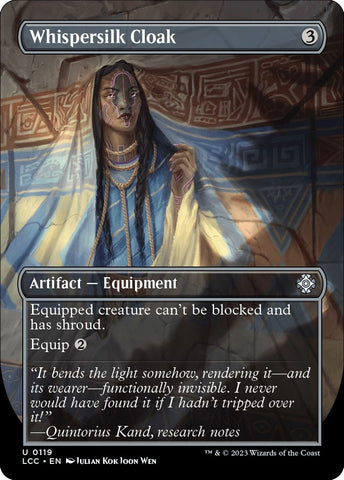 Image for Whispersilk Cloak (Borderless) (119) [Commander: The Lost Caverns of Ixalan]