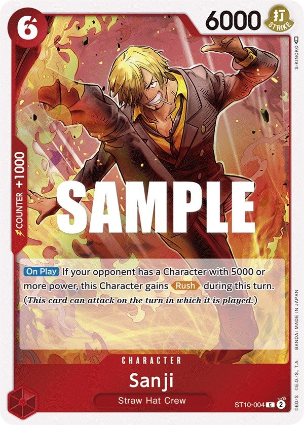 Image for Sanji (ST10-004) - One Piece Card Game