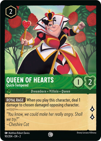 Image for Queen of Hearts - Quick-Tempered (90/204) - Disney Lorcana