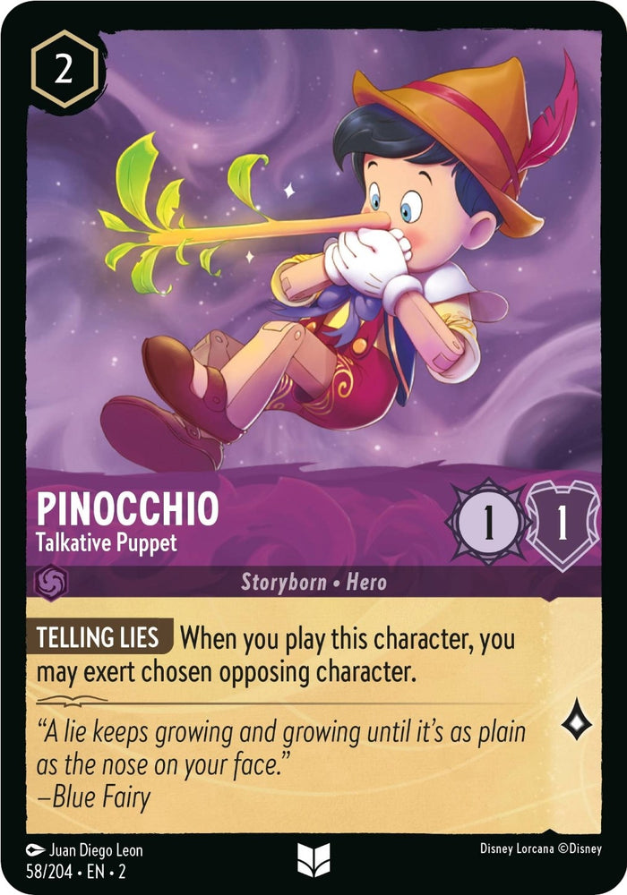 Image for Pinocchio - Talkative Puppet (58/204) - Disney Lorcana