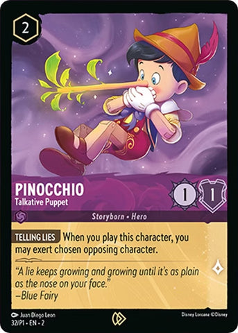 Image for Pinocchio - Talkative Puppet (32) - Disney Lorcana