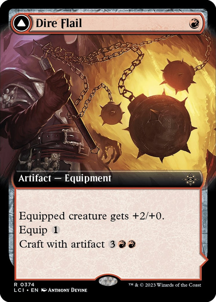 Image for Dire Flail (Extended Art) (374) [The Lost Caverns of Ixalan]