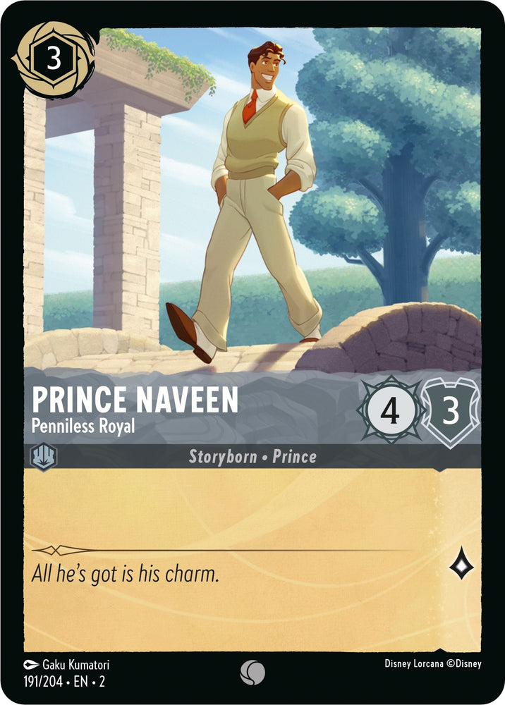Image for Prince Naveen - Penniless Royal (191/204) - Disney Lorcana