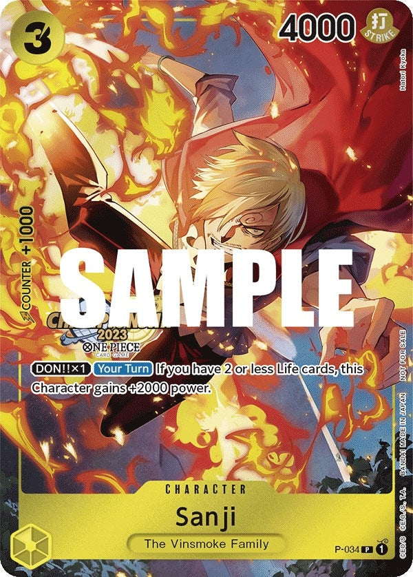 Image for Sanji (CS 2023 Event Pack) (P-034) (One Piece Promotion Cards) - One Piece Card Game