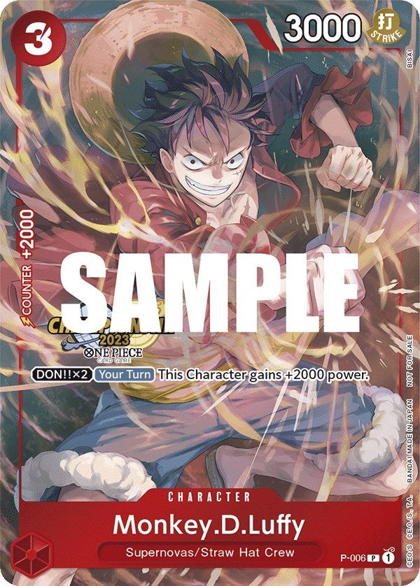 Monkey.D.Luffy (006) (CS 2023 Celebration Pack) (P-006) (One Piece Promotion Cards)