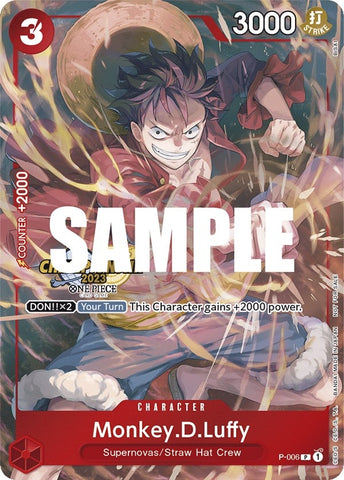Monkey.D.Luffy (006) (CS 2023 Celebration Pack) (P-006) (One Piece Promotion Cards)
