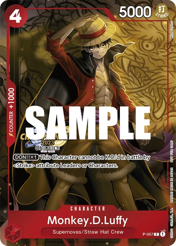 Monkey.D.Luffy (007) (CS 2023 Celebration Pack) (P-007) (One Piece Promotion Cards)