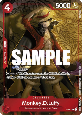 Monkey.D.Luffy (007) (CS 2023 Celebration Pack) (P-007) (One Piece Promotion Cards)