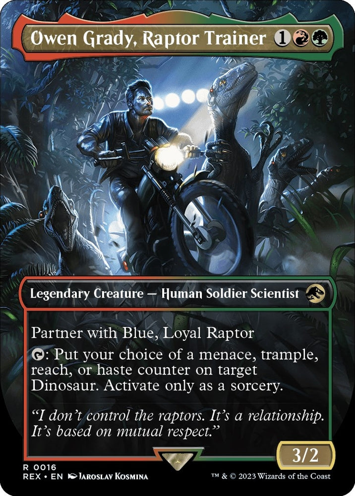 Image for Owen Grady, Raptor Trainer (Borderless) (16) [Universes Beyond: Jurassic World Collection]