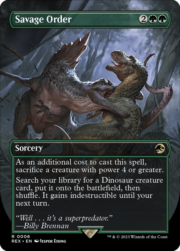 Image for Savage Order (Borderless) (6) [Universes Beyond: Jurassic World Collection]