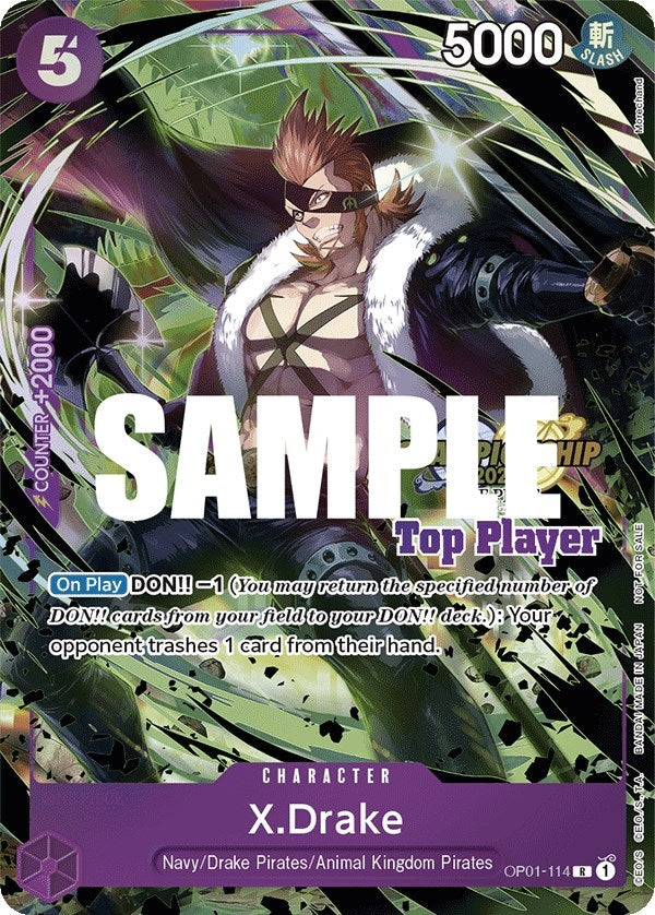 Image for X.Drake (CS 2023 Top Players Pack) (OP01-114) - One Piece Card Game