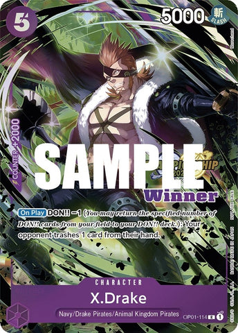 Image for X.Drake (CS 2023 Top Players Pack) [Winner] (OP01-114) (One Piece Promotion Cards) - One Piece Card Game