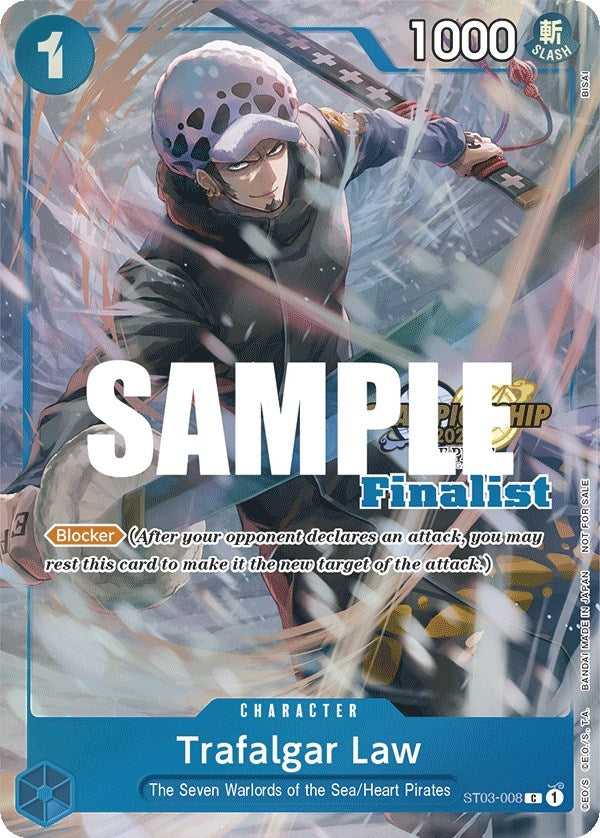 Image for Trafalgar Law (CS 2023 Top Players Pack) [Finalist] (ST03-008) (One Piece Promotion Cards) - One Piece Card Game