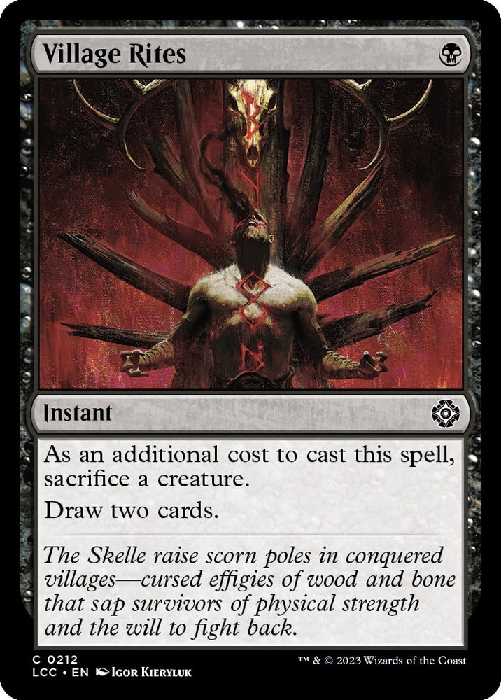 Image for Village Rites (212) [Commander: The Lost Caverns of Ixalan]