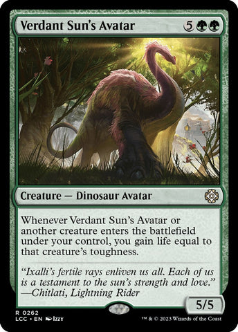 Image for Verdant Sun's Avatar (262) [Commander: The Lost Caverns of Ixalan]
