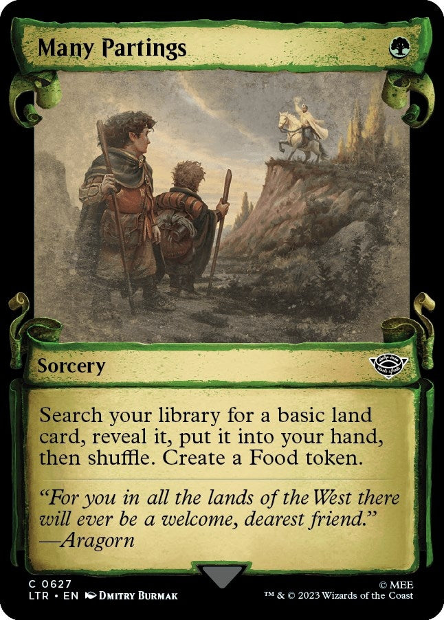 Image for Many Partings (Showcase Scrolls) (627) [Universes Beyond: The Lord of the Rings: Tales of Middle-earth]