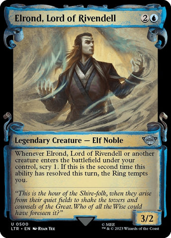 Image for Elrond, Lord of Rivendell (Showcase Scrolls) (500) [Universes Beyond: The Lord of the Rings: Tales of Middle-earth]