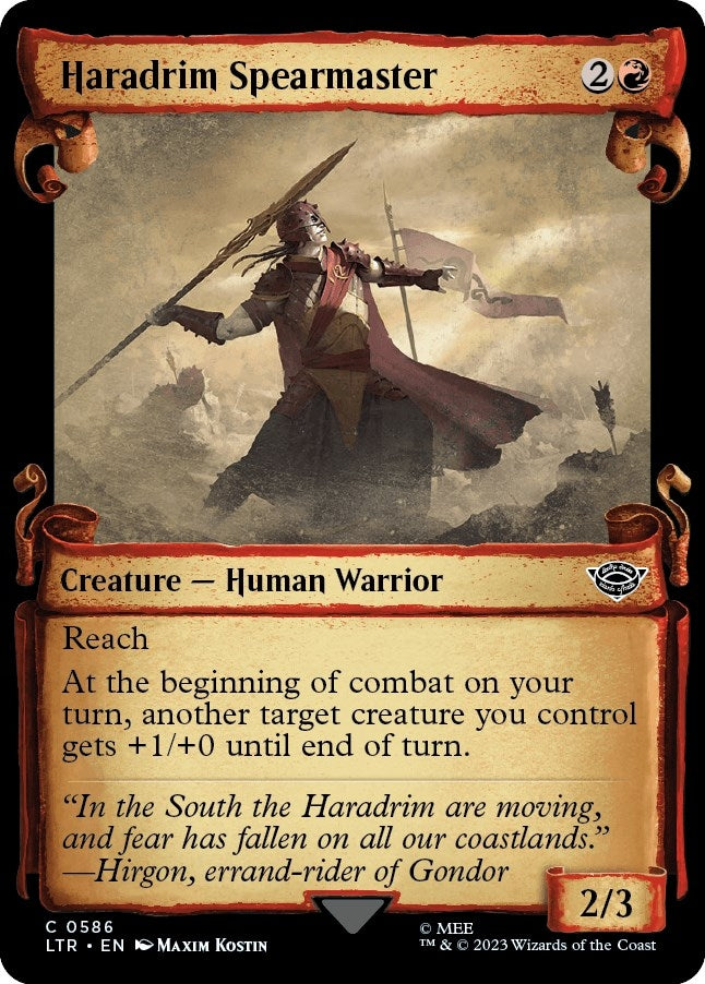 Image for Haradrim Spearmaster (Showcase Scrolls) (586) [Universes Beyond: The Lord of the Rings: Tales of Middle-earth]