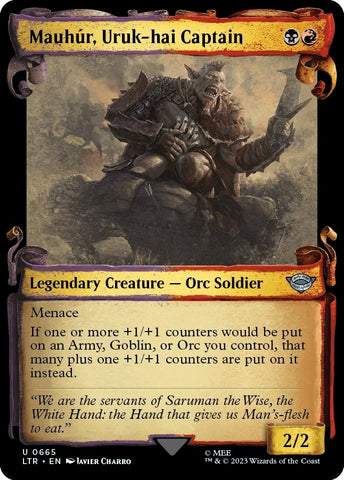 Image for Mauhur, Uruk-hai Captain (Showcase Scrolls) (665) [Universes Beyond: The Lord of the Rings: Tales of Middle-earth]