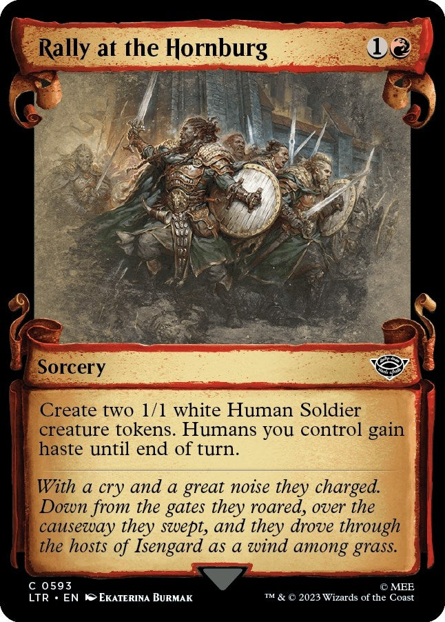 Image for Rally at the Hornburg (Showcase Scrolls) (593) [Universes Beyond: The Lord of the Rings: Tales of Middle-earth]
