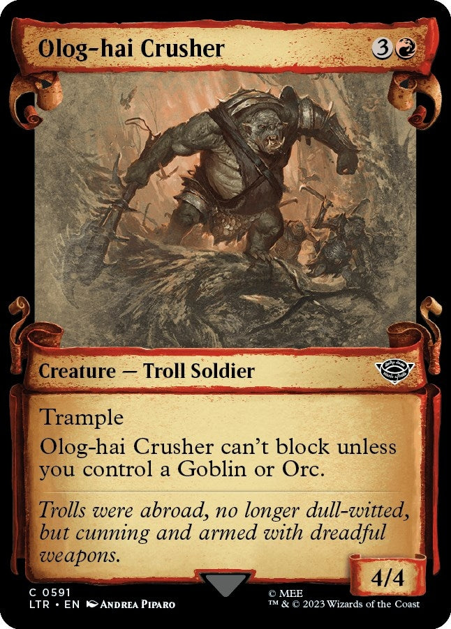 Image for Olog-Hai Crusher (Showcase Scrolls) (591) [Universes Beyond: The Lord of the Rings: Tales of Middle-earth]