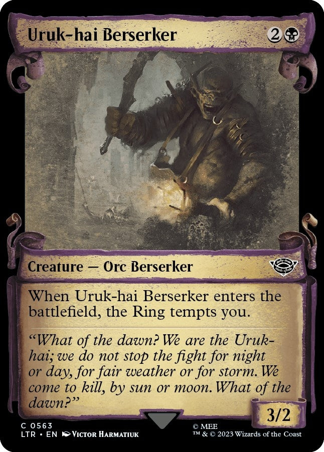 Image for Uruk-hai Berserker (Showcase Scrolls) (563) [Universes Beyond: The Lord of the Rings: Tales of Middle-earth]