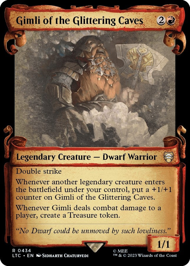Image for Gimli of the Glittering Caves (Showcase Scrolls) (434) [Commander: The Lord of the Rings: Tales of Middle-earth]